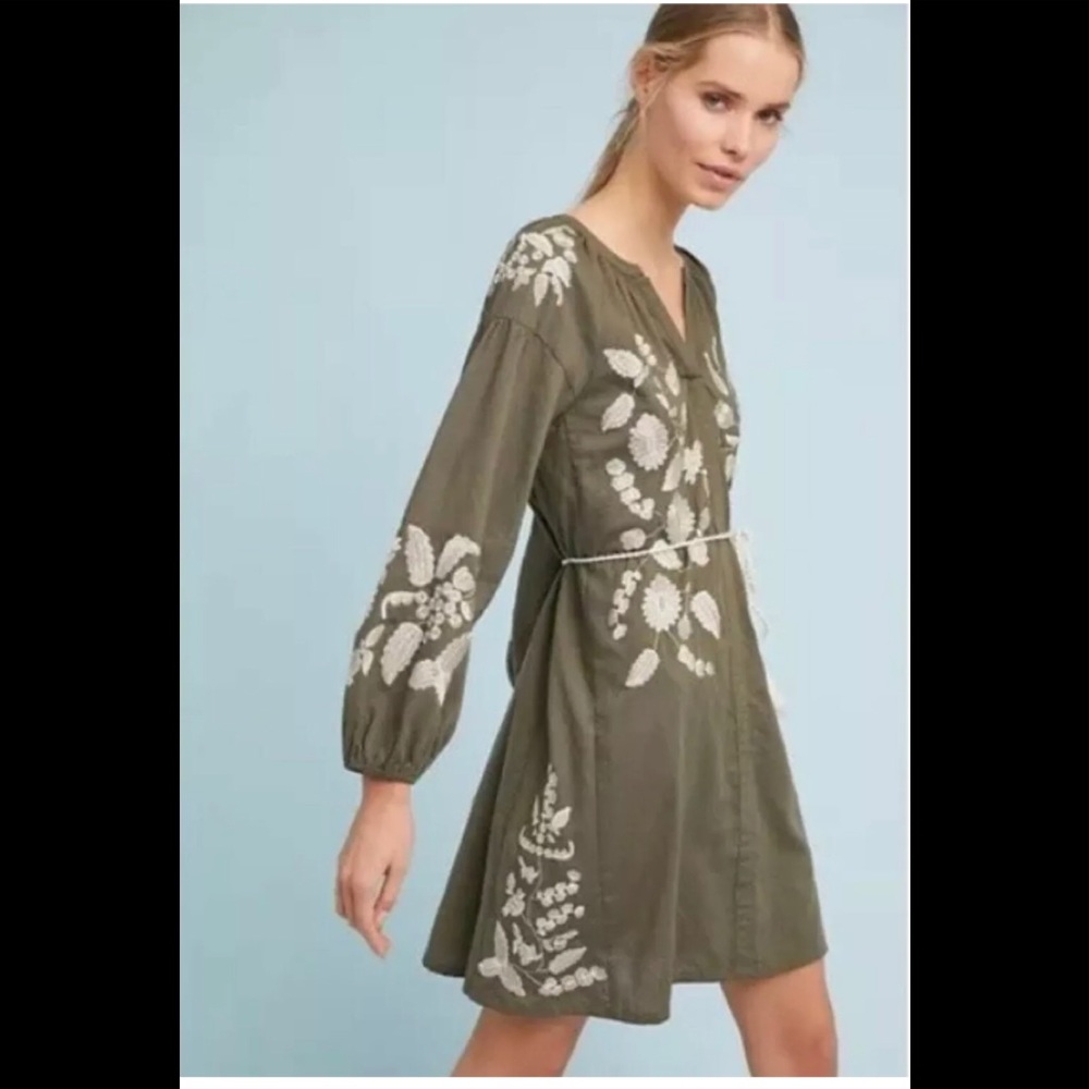 Anthropologie Riya embroidered peasant dress